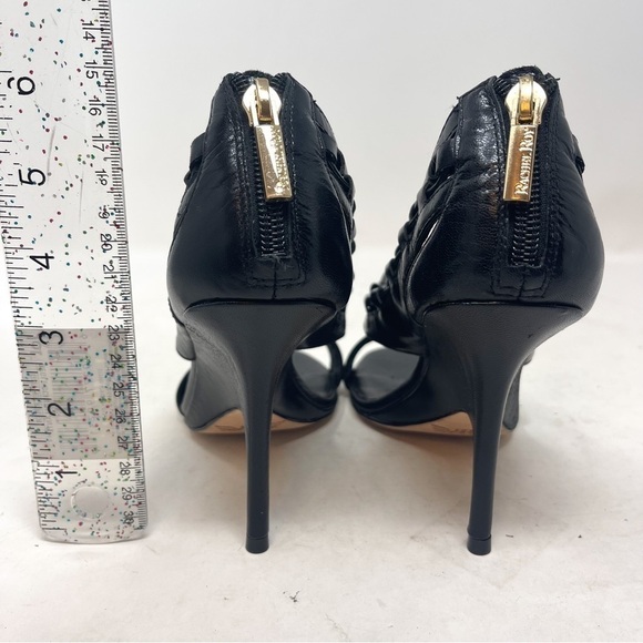NEW Nordstrom Rachel Roy Finlee Black Genuine Leather Sandal Heel Open Toe 5.5 - Picture 6 of 8